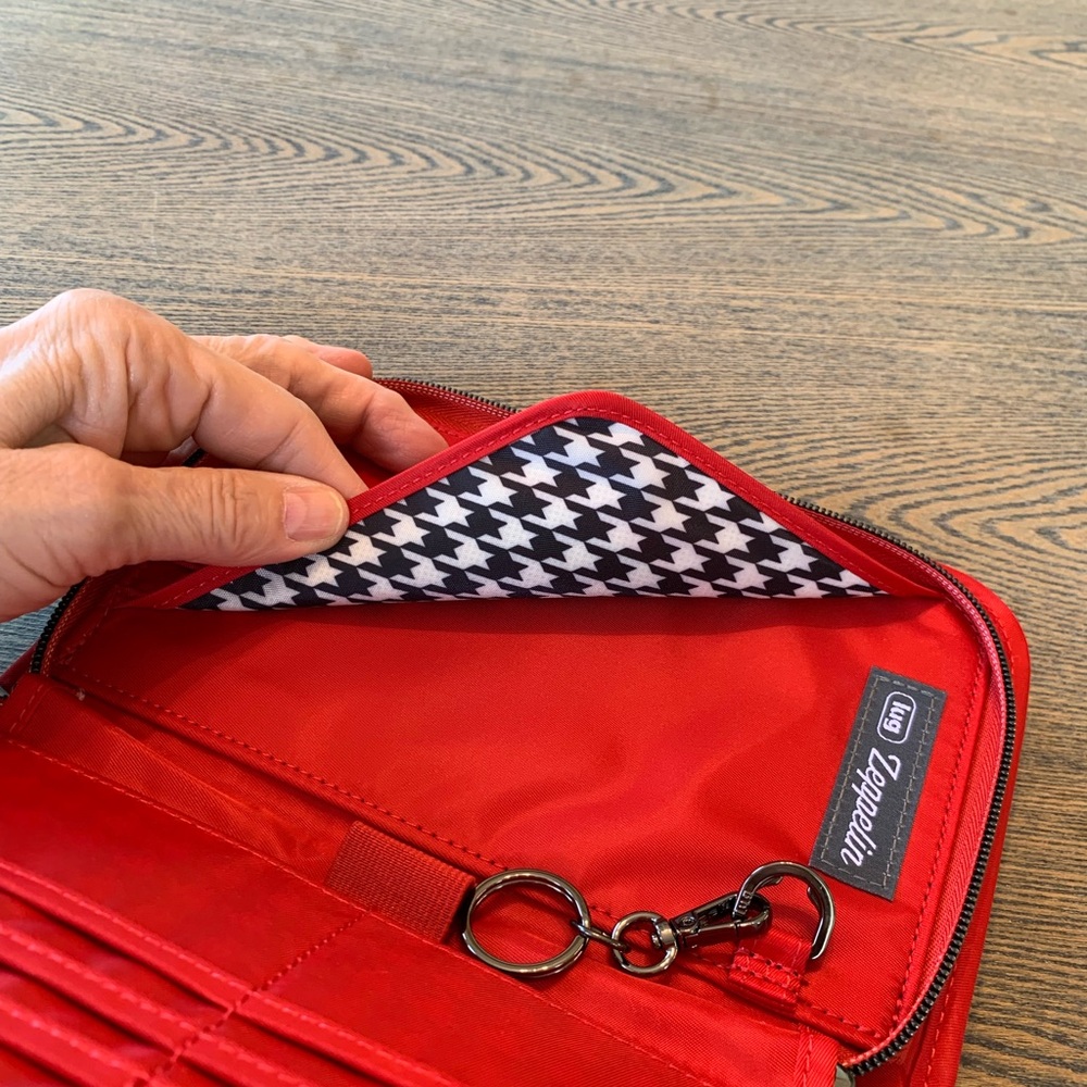 Zeppelin 2 RFID Wristlet Wallet in Poppy Red - Picture 7 of 7